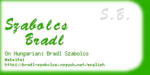 szabolcs bradl business card